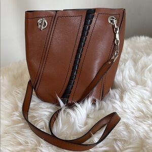 Proenza Schouler hex bucket bag in Brown Leather with Strap